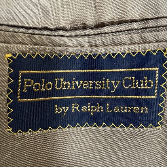 Ralph Lauren Polo University Club Mens 44R Blazer Brown Wool Two Button Vtg 80s - Picture 8 of 11